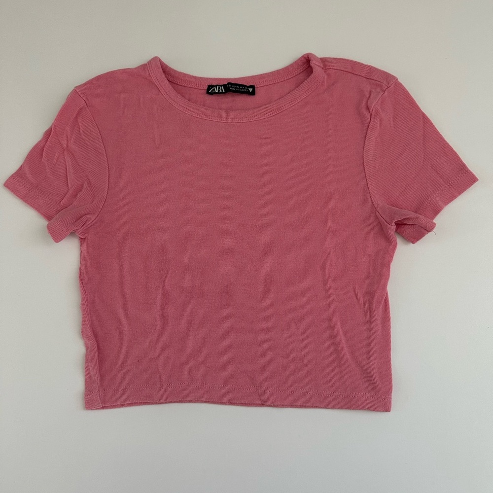 Zara short sleeve pink t-shirt